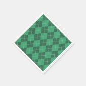 Serviette En Papier Serviettes de Jacquard irlandais vertes (Coin)