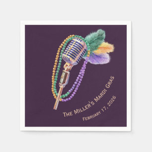 Serviette En Papier Serviettes de jazz personnalisées pour Mardi Gras