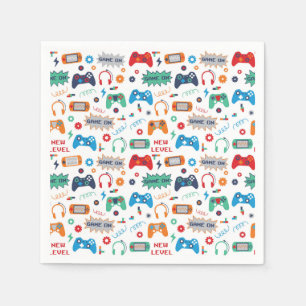 Serviette En Papier Serviettes de jeu, Fête de jeu vidéo
