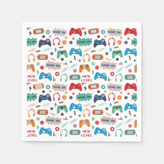 Serviette En Papier Serviettes de jeu, Fête de jeu vidéo (Devant)