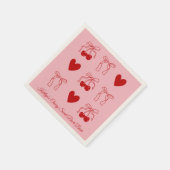 Serviette En Papier Serviettes de la Bachelorette Rouge Cerisier (Coin)