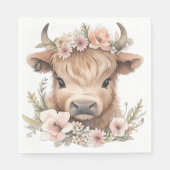 Serviette En Papier Serviettes de la fête de la vache de Highland (Devant)