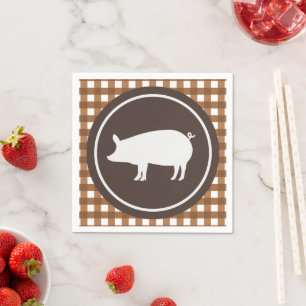 Serviette En Papier Serviettes de la fleur de porc mignonnes