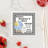 Serviette En Papier Serviettes de la partie Douche des mecs, des plong (En situation)