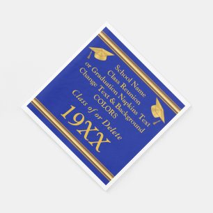 Serviette En Papier Serviettes de la Réunion d'obtention du diplôme 