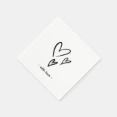 Serviette En Papier Serviettes de la Saint Valentin beige (Coin)