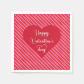 Serviette En Papier Serviettes de la Saint-Valentin Cœurs Roses Rouges (Devant)