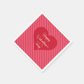 Serviette En Papier Serviettes de la Saint-Valentin Cœurs Roses Rouges (Coin)