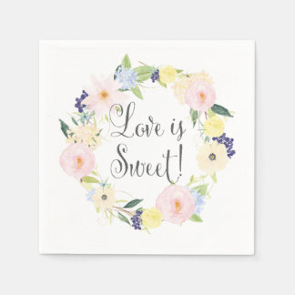 Serviette En Papier Serviettes de la suite Mariage de couronnes floral