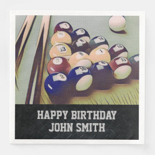 Serviette En Papier Serviettes de l'anniversaire des hommes rocailleux