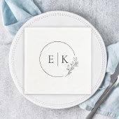 Serviette En Papier Serviettes de logo Mariage modernes