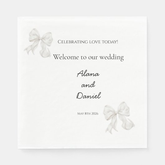 Serviette En Papier Serviettes de mariage (Devant)