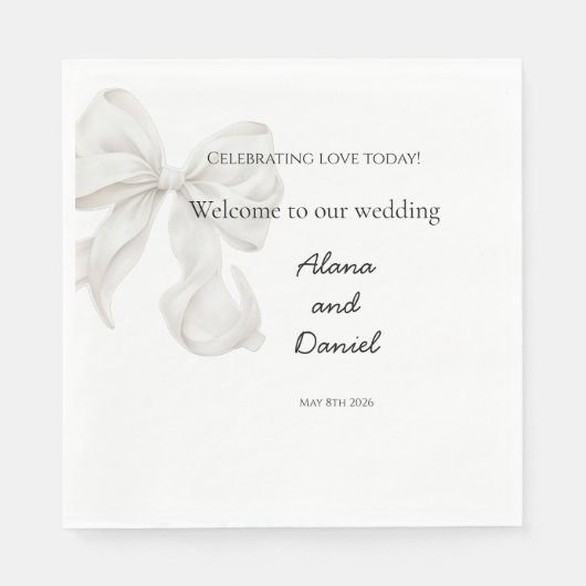 Serviette En Papier Serviettes de mariage (Devant)