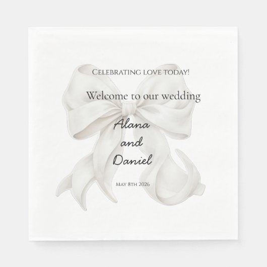 Serviette En Papier Serviettes de mariage (Devant)