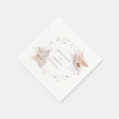 Serviette En Papier serviettes de mariage à fleurs de boho (Coin)