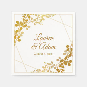Serviette En Papier Serviettes de mariage avec Baby's Breath ou vignes