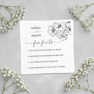 Serviette En Papier Serviettes de mariage avec faits amusants sur les 
