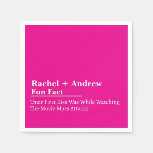 Serviette En Papier Serviettes de mariage avec nom personnalisé et fai (Devant)