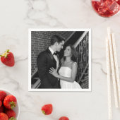 Serviette En Papier Serviettes de mariage avec photo simple (En situation)