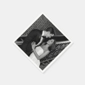 Serviette En Papier Serviettes de mariage avec photo simple (Coin)