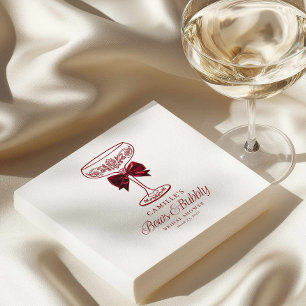 Serviette En Papier Serviettes de mariage avec rubans et bulles