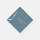 Serviette En Papier Serviettes de Mariage bleu Dusty (Coin)