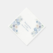 Serviette En Papier Serviettes de Mariage bleu et blanc (Coin)