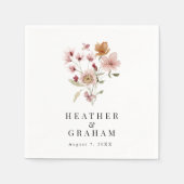 Serviette En Papier Serviettes de Mariage Boho rustique (Devant)