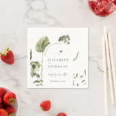 Serviette En Papier Serviettes de mariage botaniques Boho Greenery (En situation)