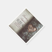 Serviette En Papier Serviettes de mariage campagnard rustique avec coe (Coin)