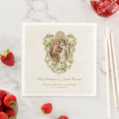 Serviette En Papier Serviettes de mariage catholiques personnalisées a (En situation)