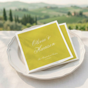 Serviette En Papier Serviettes de mariage Citrus Yellow Island Old Mon
