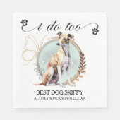 Serviette En Papier Serviettes de Mariage de chien Greyhound avec phot (Devant)