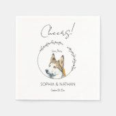 Serviette En Papier Serviettes de Mariage de chien Husky Simple (Devant)