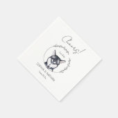Serviette En Papier Serviettes de Mariage de chien Husky Simple (Coin)