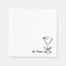 Serviettes de Mariage de cocktails Whimsical Class