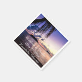 Serviette En Papier Serviettes de Mariage de coucher de soleil de plag (Coin)