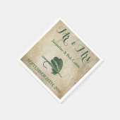 Serviette En Papier Serviettes de Mariage de leurre de pêche rustique (Coin)