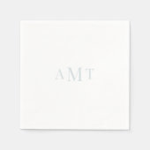 Serviette En Papier Serviettes de Mariage de Monogramme bleu glace per (Devant)
