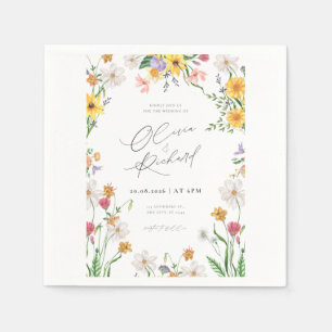 Serviette En Papier Serviettes de mariage – Décor personnalisé élégant