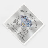 Serviette En Papier Serviettes de Mariage Diamond Anniversaire, Person (Coin)