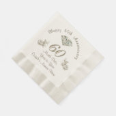 Serviette En Papier Serviettes de Mariage Diamond Personnalisées (Coin)
