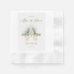 Serviette En Papier Serviettes de mariage élégantes