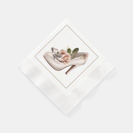 Serviette En Papier Serviettes de mariage élégantes avec chaussure Mar (Coin)