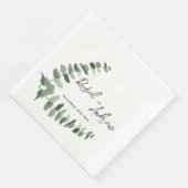 Serviette En Papier Serviettes de mariage élégantes avec design eucaly (Coin)