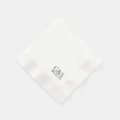 Serviette En Papier Serviettes de mariage élégantes avec impression da (Coin)