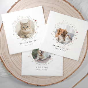 Serviette En Papier Serviettes de mariage élégantes Boissons offertes