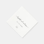 Serviette En Papier Serviettes de mariage élégantes et simples (Coin)