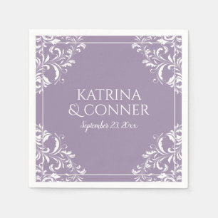 Serviette En Papier Serviettes de mariage élégantes Nadine (lavande)