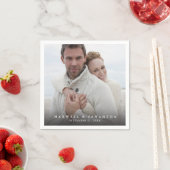 Serviette En Papier Serviettes de mariage élégantes photo moderne (En situation)